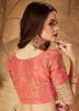 Yellow Floral Digital Printed Organza Silk Lehenga Choli