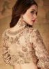 White Floral Digital Printed Organza Silk Lehenga Choli