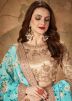 Blue Digital Floral Printed Lehenga Choli With Dupatta