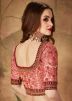 Cream Floral Digital Printed Organza Silk Lehenga Choli