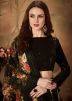 Black Floral Digital Printed Organza Silk Lehenga Choli