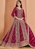 Pink Embroidered Salwar Suit Set In Georgette