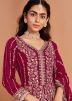 Pink Embroidered Salwar Suit Set In Georgette