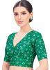 Teal Green Color Viscose Saree Blouse 