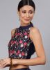 Navy Blue Multi Tiered Style Ruffled Lehenga Choli
