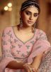 Pink Net Embroidered Bridal Lehenga Choli