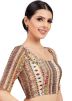 Multi Color Cotton Saree Blouse 