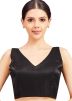 Black Color Satin Saree Blouse