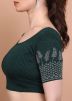 Green Color Lycra Saree Blouse 