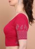 Pink Color Lycra Saree Blouse 