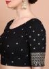 Black Color Lycra Saree Blouse 