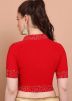 Red Color Lycra Saree Blouse 