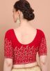 Red Color Lycra Saree Blouse 