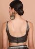 Grey Color Tissue Saree Blouse 