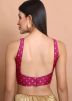Magenta Color Brocade Saree Blouse