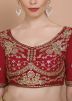 Red Color Silk Saree Blouse