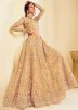 Golden Net Embroidered Lehenga Choli