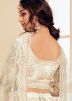 Off White Embroidered Net Lehenga Choli