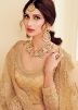 Golden Embroidered Net Lehenga Choli