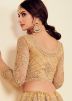 Golden Embroidered Net Lehenga Choli