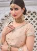 Beige A-Line Lehenga Choli in Silk