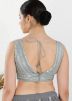 Grey Net Embroidered Blouse