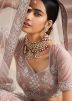 Mauve Designer Lehenga Choli Set In Net