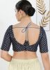 Blue Embroidered Blouse In Velvet