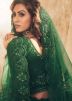 Green Net Lehenga Choli With Dupatta