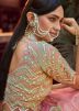 Green Bridesmaid Lehenga Choli With Net Dupatta