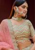 Green Bridesmaid Lehenga Choli With Net Dupatta