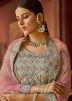 Bridesmaid Green Georgette Embroidered Lehenga Choli