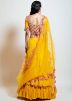 Readymade Yellow Frilled Lehenga Choli With Dupatta