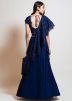Navy Blue Embellished Readymade Pleated Lehenga Choli