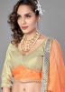 Multicolor Bridesmaid Lehenga Choli In Net