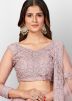Purple Embroidered Lehenga Choli With Net Dupatta