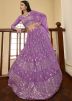 Purple Embroidered Bridesmaid Lehenga Choli With Dupatta