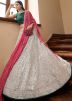 Silver Mirror Embroidered Organza Lehenga Choli