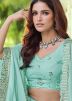 Sea Green Sequins Embroidered Georgette Lehenga Choli