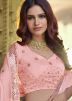 Pink Sequins Embroidered Bridesmaid Lehenga Choli