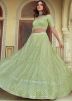 Green Embroidered Festive Lehenga Choli In Georgette