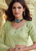 Green Embroidered Festive Lehenga Choli In Georgette