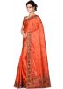 Orange Pure Silk Embroidered Saree