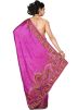 Purple Pure Silk Embroidered Saree