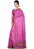 Pink Pure Silk Embroidered Saree