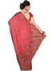Red Pure Silk Embroidered Saree