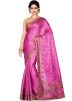 Pink Pure Silk Embroidered Saree