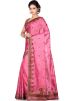 Pink Pure Silk Embroidered Saree