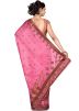 Pink Pure Silk Embroidered Saree