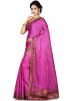 Pink Pure Silk Embroidered Saree